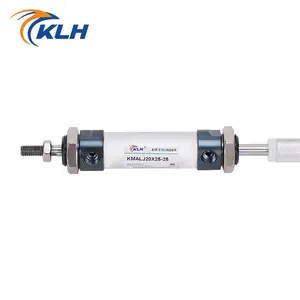 MALJ 16/20/25/32/40/50mm Adjustable Stroke Round Stainless Steel Single Acting Spring Return Small Pneumatic Air Cylinder