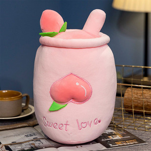 Venta al por mayor de China Animal creativo té de la leche Boba peluche burbuja té felpa almohada dibujos animados leche Boba peluche juguetes suaves - Product Image 4