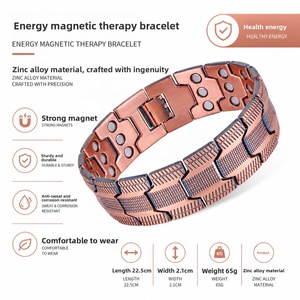 Wholesale Magnet Bracelet <b>Men</b> Zinc Alloy Magnetic Bracelets Energy <b>Bangle</b> 4 Colors Adjustable Link Bracelet Jewelry Gift - Product Image 3