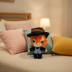 ตุ๊กตาขนนุ่ม 7 แบบ ดีไซน์ยอดนิยม สไตล์ญี่ปุ่น ตัวละครอนิเมะ Bungo Stray Dogs ตุ๊กตาโอซามุ ดาไซ และจูยะ นาคาฮาระ ของเล่นเด็ก - Product Image 4