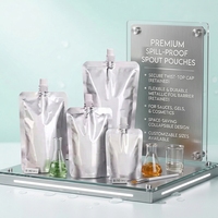 Pochettes souples personnalisées en aluminium imprimées par gravure avec bec verseur pour jus et lait – Réutilisables, transparentes, avec buse de distribution