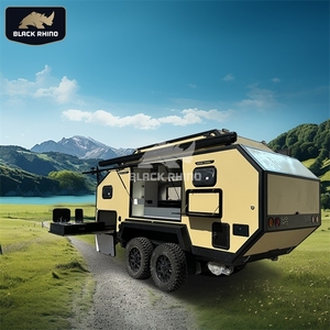 Conquérant de la route Petite remorque de camping-car pliante pour vélo Offroad 4X4 portable pour 2 personnes avec suspension indépendante pour les aventures! - Product Image 1