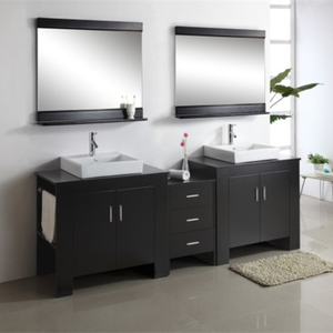 Todo tipo de productos de baño, muebles de baño de madera, <span class=keywords><strong>60</strong></span> pulgadas, doble lavabo, fabricante Foshan - Product Image 2