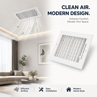 Diffuseur vertical à lamelles 8*4 de haute qualité en acier laminé à froid intégré pour la ventilation des hôtels, bureaux et bâtiments (HVAC)