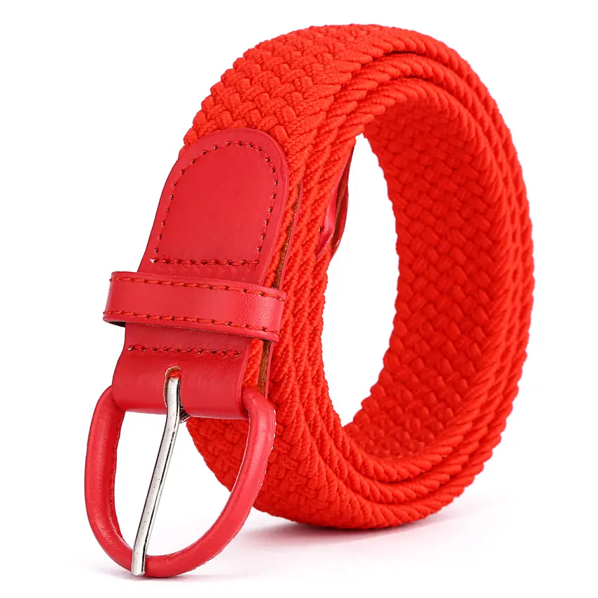 Ceinture tricotée élastique en tissu, avec Logo personnalisé de Golf, tressée pour hommes, accessoires uniques, à la mode, ruban