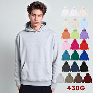 2025 Cross-Border New Arrival 430g Heavyweight Fleece Hoodie, Unisex Streetwear - Product Image 2