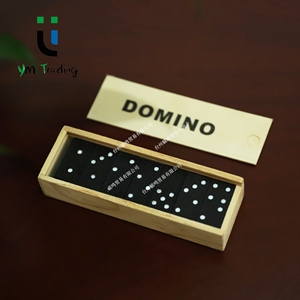 Dominos en bois <span class=keywords><strong>de</strong></span> haute qualité pour adultes, jeu éducatif <span class=keywords><strong>de</strong></span> 28 pièces, double six, vente en gros - Product Image 6