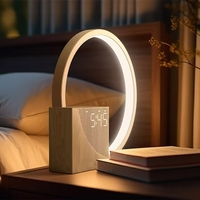 Lampe de chevet électrique moderne en ABS avec bras flexible, machine à bruit blanc, contrôle tactile, LED à intensité variable, chargement USB-C DC