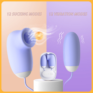 LILO Hot Sell Vibrateur deux en un Sex Toy avec USB Chargement magnétique Double têtes Vibration et aspiration - Product Image 4
