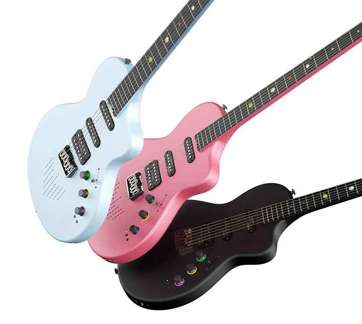 Natasha Nebula Smart Electric Guitar for Beginners - Carbon Fiber
