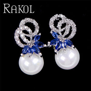 RAKOL EP126 Stud Pendientes de perlas Moda de mujer 2022 - Product Image 6