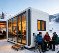 Maison Modulaire Préfabriquée en Acier Résistant aux Intempéries, Cabane Apple pour Hôtel de Montagne, Ferme, Vente en Gros Usine
