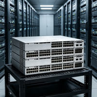 Cisco C9300X-12Y-E Switch Empresarial Escalable, 12x 25G SFP28, StackWise Modular, Uplink, Switch de Red de Capa 3