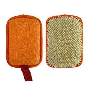 Éponge de nettoyage en microfibre chenille de qualité supérieure, épaisse et résistante, avec boucles torsadées pour surfaces de carrelage et de salle de bain - Product Image 4