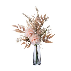 Bouquet de fleurs artificielles CallaFloral Pivoine Pissenlit pour mariage, décoration d'intérieur, accessoires de mariage CF01276 - Product Image 5