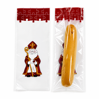 Sac d'emballage alimentaire personnalisé en plastique transparent CPP de qualité alimentaire, sac à manches longues pour baguette, pâtisserie, boulangerie, pour pain de fête