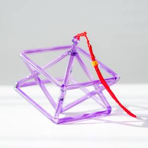 Pirámide Cantante de Cristal Morado Merkaba, Estrella Grande de Cuarzo, Instrumento de Sanación con Terapia de Sonido - Product Image 4