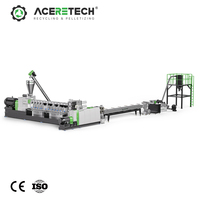 Mesin Ekstruder Sekrup Ganda LDPE/ABS/PC/XPS/EPS 500-1000kg/jam dengan Kontrol Motor PLC untuk Pembuatan Pelet dan Penggabungan Serat Kaca Kawat