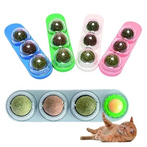 Eco-friendly palla di erba gatta naturale giocattolo di plastica erba di gatto Snack e tratta caramelle Silvervine Gall frutta leccare palle di gatto giocattoli - Product Image 1