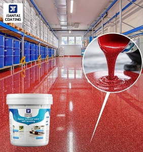 Peinture époxy pour sols en sable coloré, revêtement époxy pour sols en béton, auto-nivelant, imperméable, peinture brossable pour appartement et cour. - Product Image 1