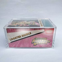 Étui de présentation transparent en acrylique PMMA léger et portable sur mesure pour cartes Pokémon, avec fermeture magnétique, protection pour boîte de boosters ETB
