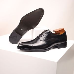Zapatos Oxford negros con punta en pico y cordones, para todas las estaciones, suela de goma, envío directo - Product Image 4