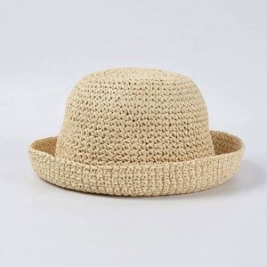 Chapeau Bob Pliable en Papier au Crochet pour Vacances et Loisirs, Forme Cloche, Protection Solaire pour Femme, Homme et Enfant - Product Image 4