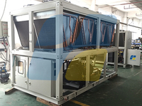 120 tonnes 130kw -10C-20C-30C compresseur à vis recirculation refroidissement basse température refroidisseur refroidi par air