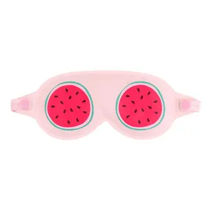 Benutzer definierte Polyester Augenklappe mit Frucht muster kaltes Gel Eis Augen maske für Mädchen Geschenk