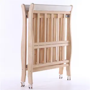 Factory direct multifunctional folding crib sleeper crib/wooden/baby furniture