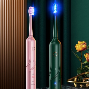 แปรงสีฟันโซนิคอัจฉริยะแบบพกพา พร้อมไฟ LED สีฟ้า ฆ่าเชื้อแบคทีเรีย ชาร์จไฟได้ สำหรับทำความสะอาดช่องปาก - Product Image 3