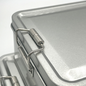 Impresión personalizada en relieve rectángulo tiramisú desierto con cerradura caja de lata de Metal caramelo galleta pastel lata embalaje - Product Image 5