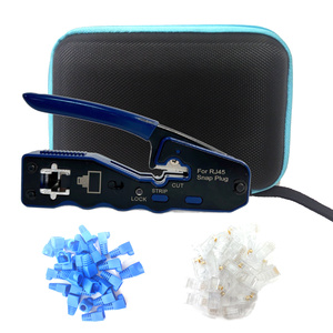 Juego de herramientas Eazy para cortar, crimpar y pelar cables Cat5e, Cat6, Cat7, con herramienta de crimpado RJ45. - Product Image 1