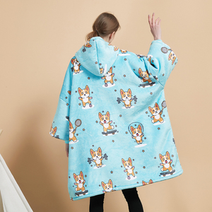 Tùy chỉnh khổng lồ Túi quá khổ cộng với kích thước lớn Sherpa áo mặc Hoody trùm đầu chăn quá khổ hoodie chăn - Product Image 6