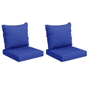 Juego de cojines para sillas de exterior, 26 x 26 pulgadas, cuadrados, azul sólido, almohadas de repuesto para muebles de jardín, uso durante todas las estaciones - Product Image 1