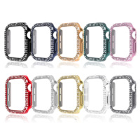 IVANHOE Boîtier PC diamant étincelant pour Apple Watch 10 Housse 42mm 46mm Pare-chocs diamant + Protecteur creux Iwatch Série 10