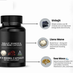 Oem nhãn hiệu riêng Himalaya shilajit viên nang mới dành cho người lớn sản phẩm nhanh chóng vận chuyển với biển rêu sư tử bờm shilajit - Product Image 3