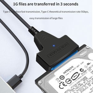 TISHRIC USB3.0/<span class=keywords><strong>2</strong></span>,5 <span class=keywords><strong>2</strong></span> en 1 SATA22pin Cable DE DATOS DE PVC Easy Drive Compatible con DISCO DURO SATA de 5/7/9MM PULGADAS SSD SOLID STATE DRIVE - Product Image 3