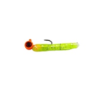 Tube tubulaire creux ver sous appât mou 4.5cm simulation de poulpe crochet en plomb appât souple adapté à la tête de gabarit
