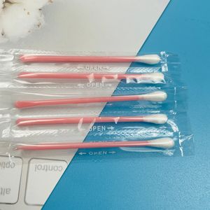 Hisopo de limpieza de esmalte de <span class=keywords><strong>uñas</strong></span> algodón <span class=keywords><strong>rosa</strong></span> individual envuelto portátil auricular - Product Image 4