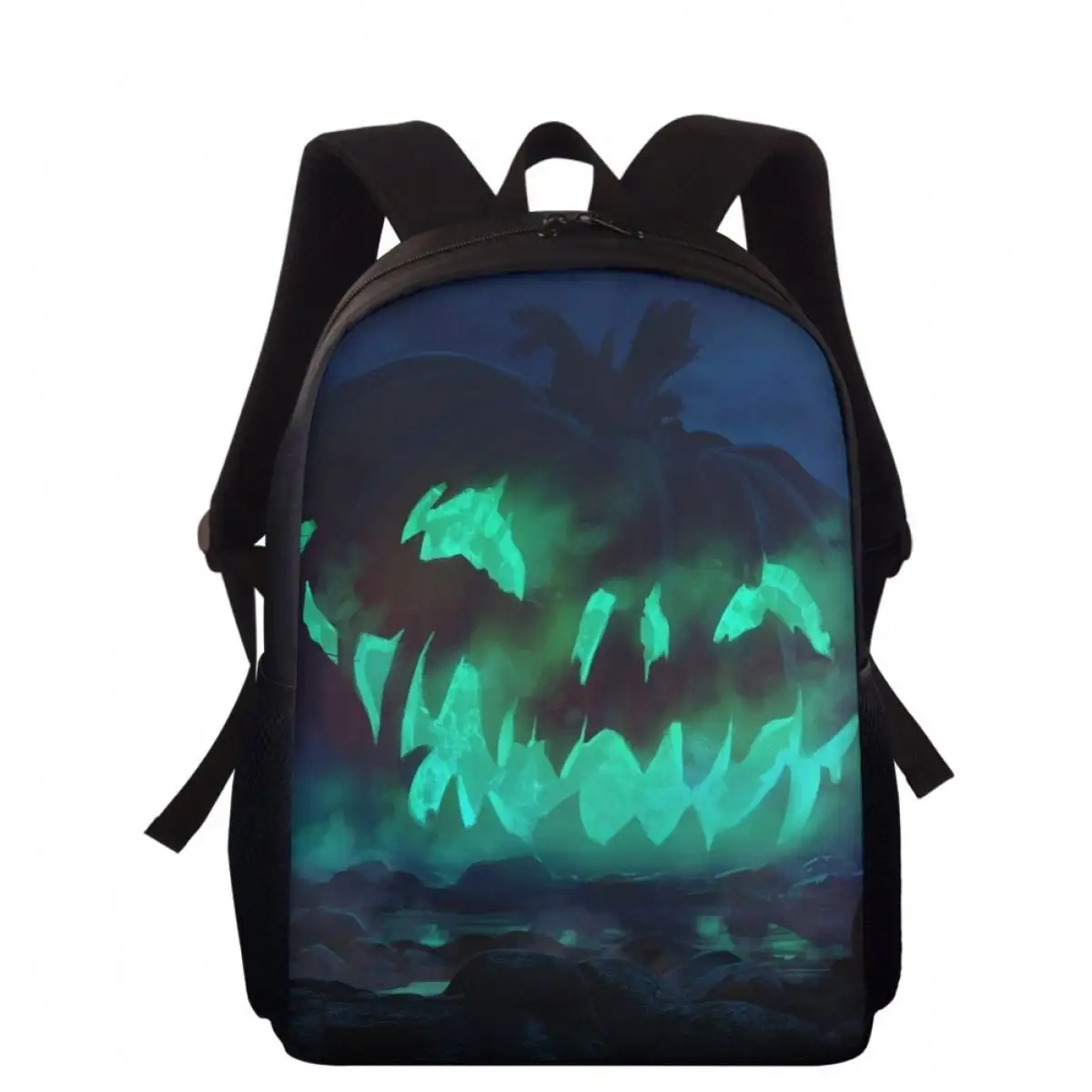 Mochila de viaje promocional para hombres y mujeres Calabaza de Halloween Impresión 3D Mochila para computadora portátil Mochila de trabajo para la elección del regalo de la Universidad