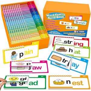 Tarjetas de aprendizaje temprano de fonética para niños de 4 a 6 años, práctica de lectura con palabras e imágenes, tarjetas educativas cognitivas - Product Image 2