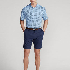 Shorts de golf pour hommes personnalisés OEM, coupe slim, extensible, décontractés, à taille mi-haute, motif uni, toile écologique - Product Image 6