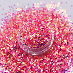 Poudre pailletée en polyester de haute qualité rose, 5 pièces, paillettes fines, extra en vrac, pour l'artisanat, 1/128 - Product Image 4
