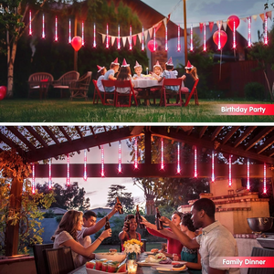 Luz Solar <span class=keywords><strong>de</strong></span> Lluvia <span class=keywords><strong>de</strong></span> Meteoros para Exterior, <span class=keywords><strong>Luces</strong></span> <span class=keywords><strong>de</strong></span> Gazebo Impermeables y Titilantes para Decoración <span class=keywords><strong>de</strong></span> Árboles, Carámbanos, Jardín, Patio, Fiesta y <span class=keywords><strong>Navidad</strong></span> - Product Image 2