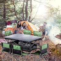 Vente en gros Chaise et table de camping modernes et légères en aluminium, pliantes et portables pour le voyage, randonnée et l'extérieur personnalisées avec 6 chaises