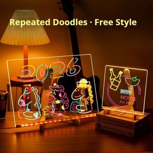 Tablero de Mensajes Acrílico Iluminado LED Borrable - Decoración Moderna para el Hogar y la Oficina - Product Image 2