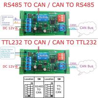 2X CAN a RS485 RS232 RS422 CANBUS Serial Protocal Converter Módulo de transmisión de datos transparente de 2 vías CAN 2,0