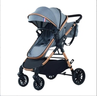 Poussette bébé pliable légère, siège inclinable et grand panier de rangement, options multicolores