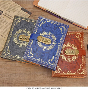 Cuaderno A5 de Estilo Retro, 200 Páginas, Papel Grueso con Rayas Universitarias, Candado con Contraseña Retro, Diario Creativo, Planificador Especial - Product Image 4